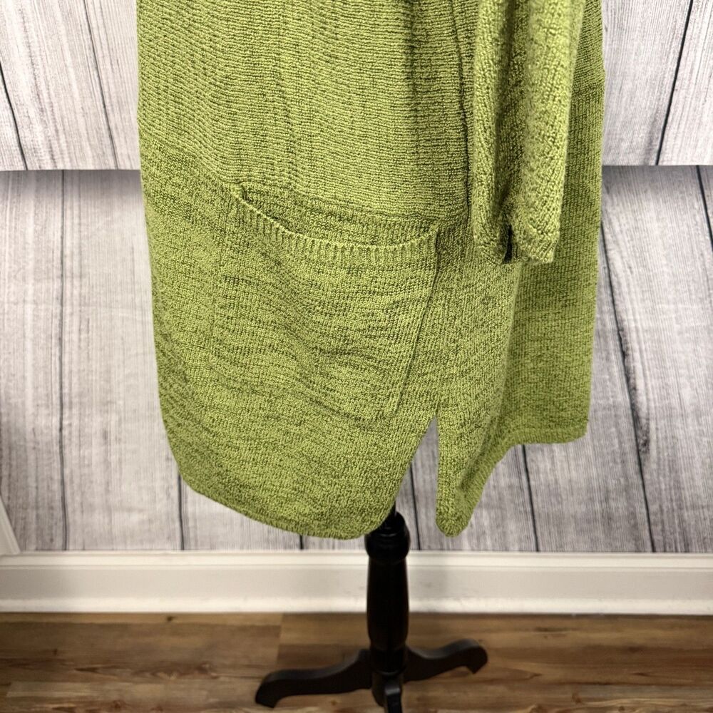 Soft Surroundings Women's L / XL Green 3/4 Sleeve Sweater w/ Pockets - Picture 4 of 7